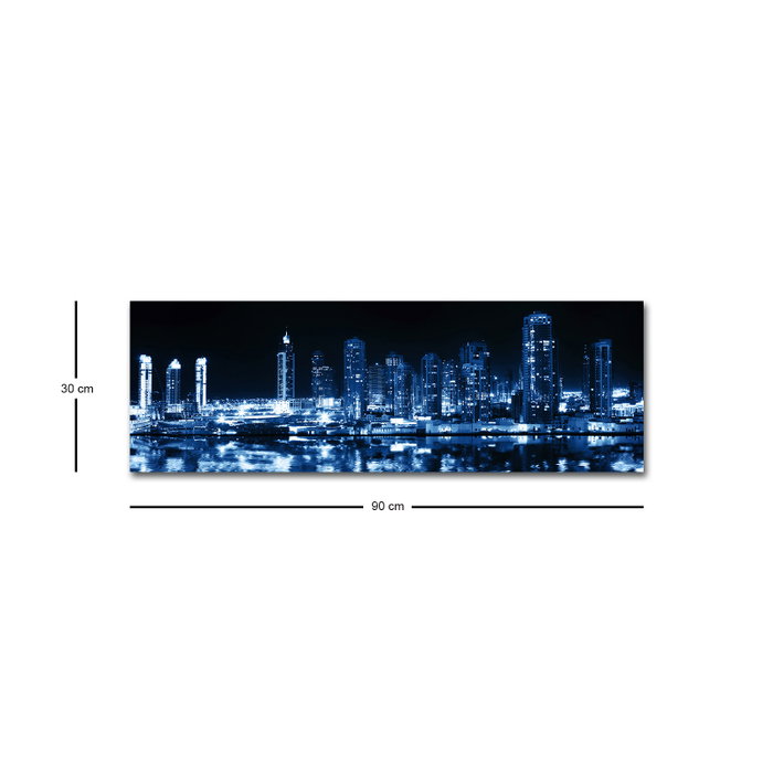 Wallity Lienzo Decorativo Iluminado con LEDs 30 x 90 cm Multicolor